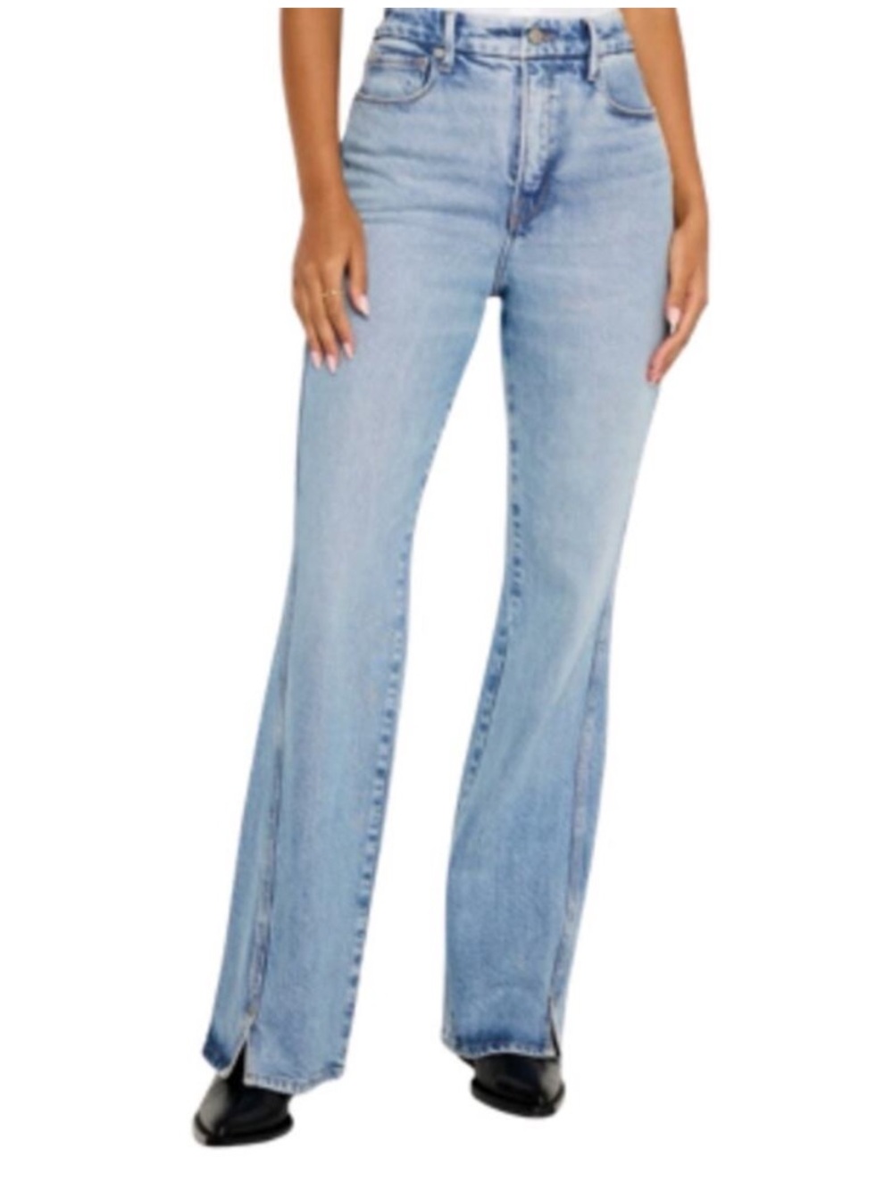 Good American Good Curve Bootcut Slit Jeans
